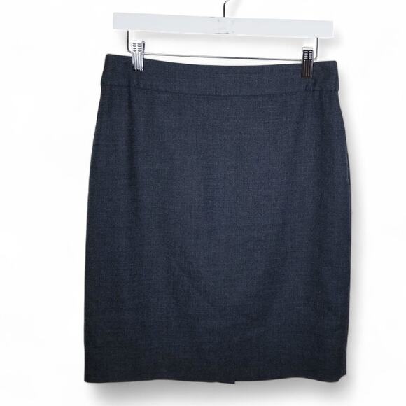J. CREW FACTORY Wool Pencil Skirt Charcoal Gray Style #46377 - Size 4 - Picture 2 of 6
